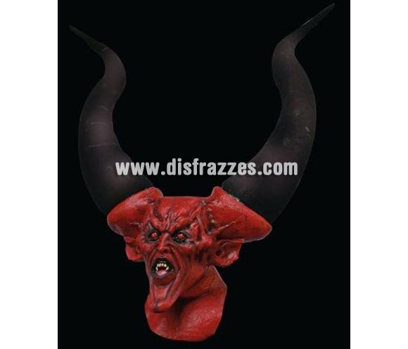 Máscara de Diablo de cuernos gigantes de látex para Halloween. Alta calidad. Fabricada artesanalmente por una empresa que hacen efectos especiales para Hollywood. Es espectacular, mide 90 x 70 cms. Máscara o Careta de Halloween ideal para ir de Fiesta la Noche de las Brujas a Pubs, Discotecas, Casas particulares o Restaurantes y ayudar a crear un ambiente terrorífico y tenebroso en la Fiesta de Halloween.
¡¡Compra tu careta o tu máscara para Halloween en nuestra tienda de disfraces, será divertido!!
