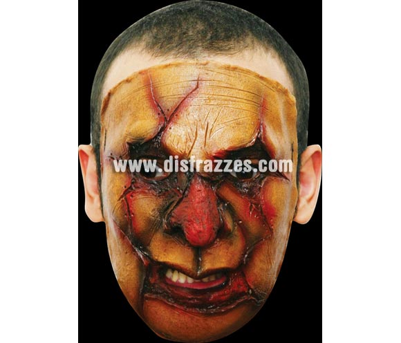 Máscara (2) de media cara de Asesino de látex. Alta calidad. Fabricada en látex artesanalmente por una empresa que realiza efectos especiales para Hollywood. Máscara o Careta de Halloween ideal para ir de Fiesta la Noche de las Brujas a Pubs, Discotecas, Casas particulares o Restaurantes y ayudar a crear un ambiente terrorífico y tenebroso en la Fiesta de Halloween. ¡¡Compra tu careta o tu máscara para Halloween en nuestra tienda de disfraces, será divertido!!