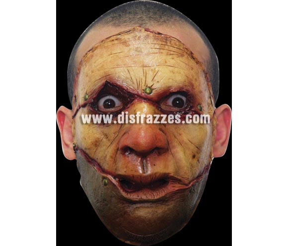 Máscara (3) de media cara de Asesino de látex. Alta calidad. Fabricada en látex artesanalmente por una empresa que realiza efectos especiales para Hollywood. Máscara o Careta de Halloween ideal para ir de Fiesta la Noche de las Brujas a Pubs, Discotecas, Casas particulares o Restaurantes y ayudar a crear un ambiente terrorífico y tenebroso en la Fiesta de Halloween. ¡¡Compra tu careta o tu máscara para Halloween en nuestra tienda de disfraces, será divertido!!
