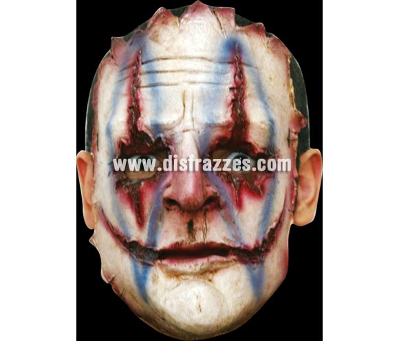 Máscara (4) de media cara de Asesino de látex. Alta calidad. Fabricada en látex artesanalmente por una empresa que realiza efectos especiales para Hollywood. Máscara o Careta de Halloween ideal para ir de Fiesta la Noche de las Brujas a Pubs, Discotecas, Casas particulares o Restaurantes y ayudar a crear un ambiente terrorífico y tenebroso en la Fiesta de Halloween. ¡¡Compra tu careta o tu máscara para Halloween en nuestra tienda de disfraces, será divertido!!