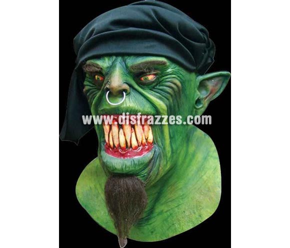 Máscara de Yafar para Halloween. Máscara de Vampiro verde disfrazado de mozo de carga. Alta calidad. Fabricada en látex artesanalmente por una empresa que realiza efectos especiales para Hollywood. Máscara o Careta de Halloween ideal para ir de Fiesta la Noche de las Brujas a Pubs, Discotecas, Casas particulares o Restaurantes y ayudar a crear un ambiente terrorífico y tenebroso en la Fiesta de Halloween. ¡¡Compra tu careta o tu máscara para Halloween en nuestra tienda de disfraces, será divertido!!