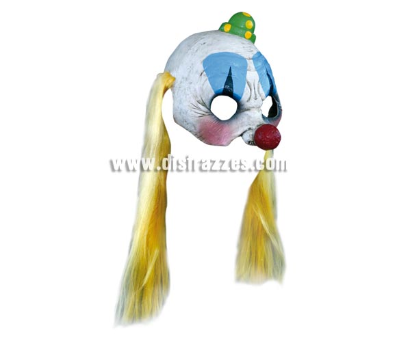 Máscara Open Bongie Clown para Halloween. Alta calidad. Fabricada en látex artesanalmente por una empresa que realiza efectos especiales para Hollywood. Máscara o Careta de Halloween ideal para ir de Fiesta la Noche de las Brujas a Pubs, Discotecas, Casas particulares o Restaurantes y ayudar a crear un ambiente terrorífico y tenebroso en la Fiesta de Halloween. ¡¡Compra tu careta o tu máscara para Halloween en nuestra tienda de disfraces, será divertido!!