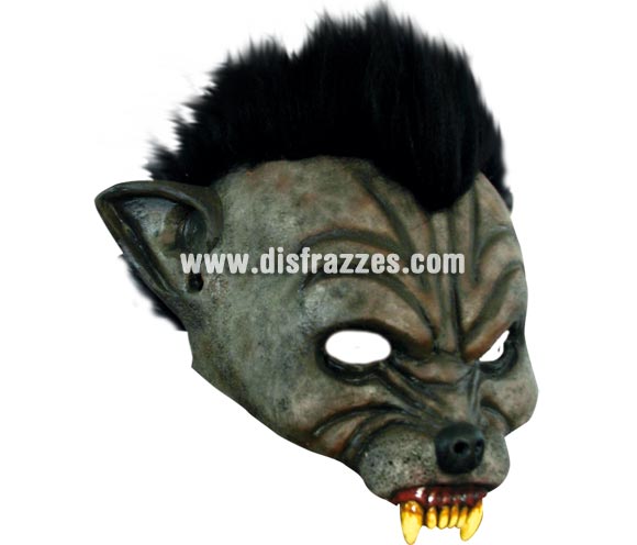 Máscara Open Wolf para Halloween. Media máscara de hombre lobo. Alta calidad. Fabricada en látex artesanalmente por una empresa que realiza efectos especiales para Hollywood. Máscara o Careta de Halloween ideal para ir de Fiesta la Noche de las Brujas a Pubs, Discotecas, Casas particulares o Restaurantes y ayudar a crear un ambiente terrorífico y tenebroso en la Fiesta de Halloween. ¡¡Compra tu careta o tu máscara para Halloween en nuestra tienda de disfraces, será divertido!!