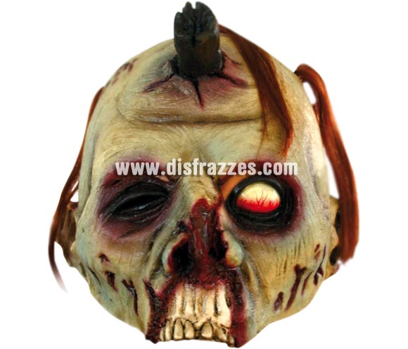 Máscara Open Zombie para Halloween. Media máscara de Zombie. Alta calidad. Fabricada en látex artesanalmente por una empresa que realiza efectos especiales para Hollywood. Máscara o Careta de Halloween ideal para ir de Fiesta la Noche de las Brujas a Pubs, Discotecas, Casas particulares o Restaurantes y ayudar a crear un ambiente terrorífico y tenebroso en la Fiesta de Halloween. ¡¡Compra tu careta o tu máscara para Halloween en nuestra tienda de disfraces, será divertido!!