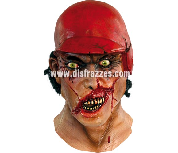 Máscara de Major League Zombie para Halloween. Máscara de cabeza entera de Zombie Liga Mayor. Alta calidad. Fabricada en látex artesanalmente por una empresa que realiza efectos especiales para Hollywood. Máscara o Careta de Halloween ideal para ir de Fiesta la Noche de las Brujas a Pubs, Discotecas, Casas particulares o Restaurantes y ayudar a crear un ambiente terrorífico y tenebroso en la Fiesta de Halloween. ¡¡Compra tu careta o tu máscara para Halloween en nuestra tienda de disfraces, será divertido!!
