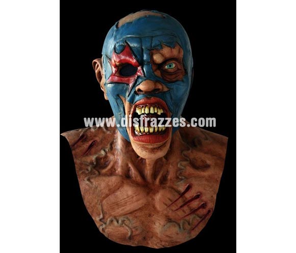 Máscara de Wrestler para Halloween. Máscara de Luchador. Alta calidad. Fabricada en látex artesanalmente por una empresa que realiza efectos especiales para Hollywood. Máscara o Careta de Halloween ideal para ir de Fiesta la Noche de las Brujas a Pubs, Discotecas, Casas particulares o Restaurantes y ayudar a crear un ambiente terrorífico y tenebroso en la Fiesta de Halloween. ¡¡Compra tu careta o tu máscara para Halloween en nuestra tienda de disfraces, será divertido!!