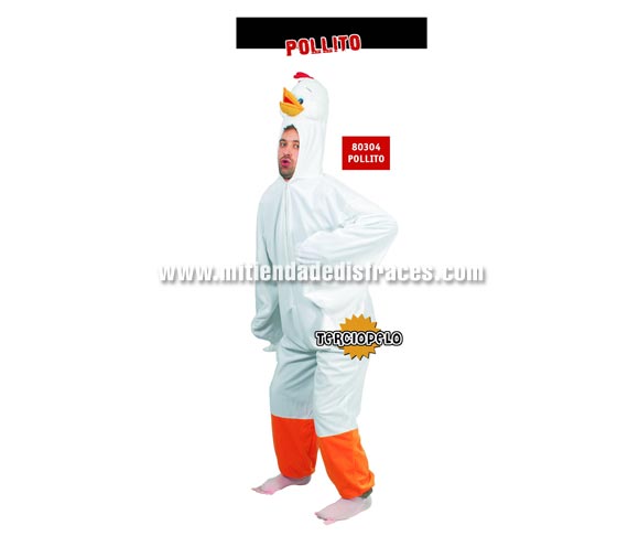 Disfraz de Pollito adulto. Talla única 50/54. Incluye disfraz completo tal y como se muestra en la imagen. Disfraz de Pollo para hombre.