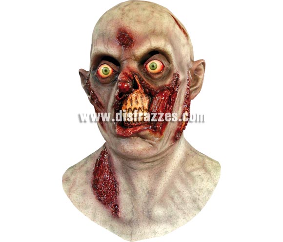 Máscara de Zombie Gutarg para Halloween. Alta calidad. Fabricada en látex artesanalmente por una empresa que hace efectos especiales para Hollywood. Máscara de cabeza entera. Máscara de Zombie de cara roída. Máscara o Careta de Halloween ideal para ir de Fiesta la Noche de las Brujas a Pubs, Discotecas, Casas particulares o Restaurantes y ayudar a crear un ambiente terrorífico y tenebroso en la Fiesta de Halloween.
¡¡Compra tu careta o tu máscara para Halloween en nuestra tienda de disfraces, será divertido!!
