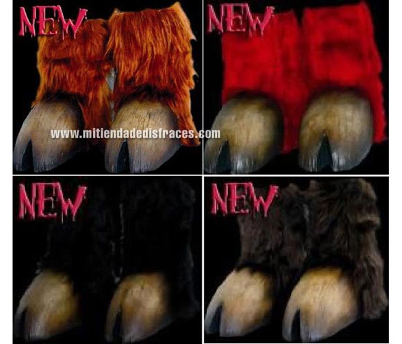 Pezuñas Minotauro de Pelo y látex. Disponible en varios Colores. Alta calidad. Fabricadas artesanalmente por una empresa que hace efectos especiales para Hollywood.