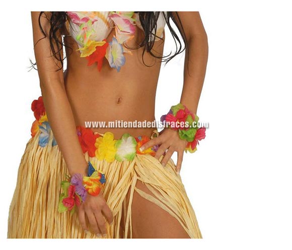 Par de muñequeras hawaianas.