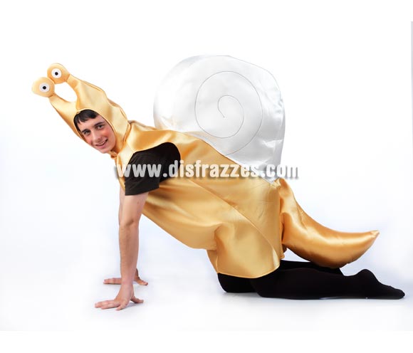 Disfraz de Caracol para adultos. Incluye gorro y cuerpo del disfraz. Disponible en varias tallas. Un disfraz muy original ideal para Peñas, Grupos o Comparsas. El caparazón del disfraz no incluye el relleno ya que sería muy voluminoso para enviarlo por mensajería, lo tienes que rellenar con papeles de periódico, bolsas, etc. etc., pero está preparado para que sea muy sencillo hacerlo.