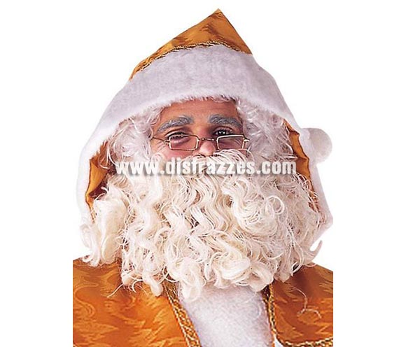 Peluca y barba Papa Noel o Rey Mago adultos para Navidad. Disponible en varios colores. Ideal como complemento para el traje de Papa Noel o de Rey Mago en Navidad. ¡¡Compra los complementos de tus disfraces de Navidad en nuestra tienda de disfraces, será divertido!!
