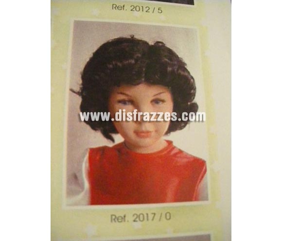 Peluca rizada infantil. Varios Colores. Muy buena calidad. Fabricada en España. Talla Infantil. La imagen no es buena pero te aseguramos que  el artículo es de muy buena calidad.