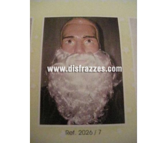 Barba con bigote rizada de Papa Noel o de Rey Mago. Varios colores. Muy buena calidad. Fabricada en España. Talla universal. La imagen no es buena pero te aseguramos que  el artículo es de muy buena calidad.