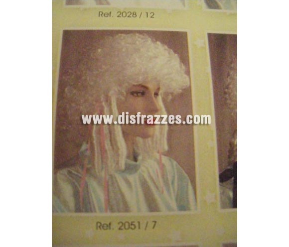 Peluca de Época para chica rizada con tirabuzones. Muy buena calidad. Fabricada en España. Talla universal. La imagen no es buena pero te aseguramos que  el artículo es de muy buena calidad.