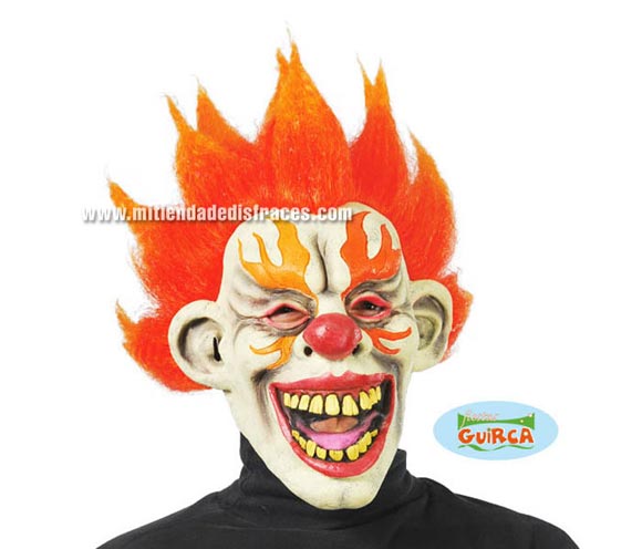 Careta Payaso con pelo.