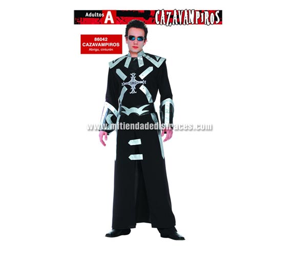 Disfraz de Cazavampiros Adulto. Talla única 54/56. Incluye abrigo y cinturón. Para ir igual que Blade Cazavampiros.