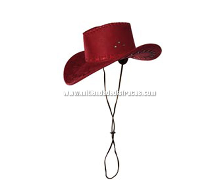 Sombrero cowboy cimarron rojo.
