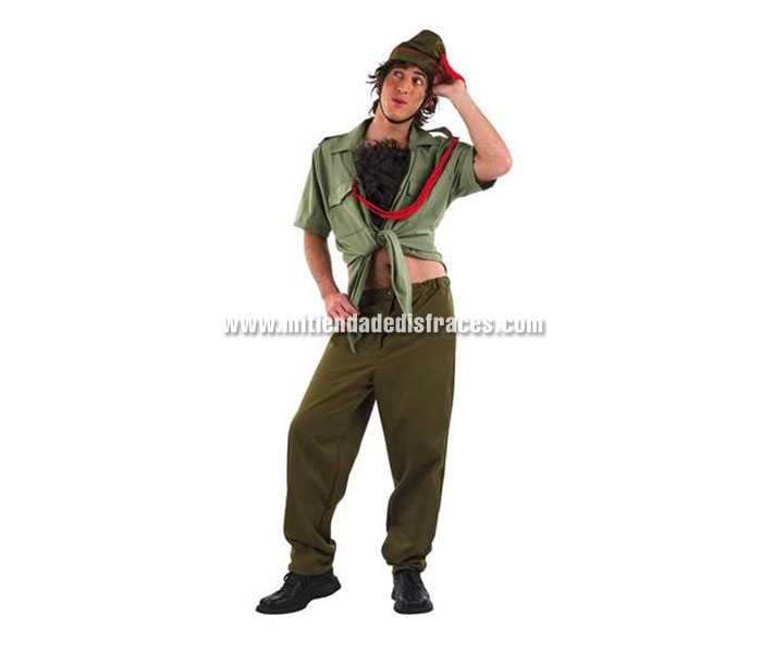 Disfraz de Legionario CACHONDO deluxe. Alta calidad. Hecho en España. Disponible en varias tallas. Incluye camisa con cordón, pantalón, gorro con borla, cinturón y pelo del pecho.