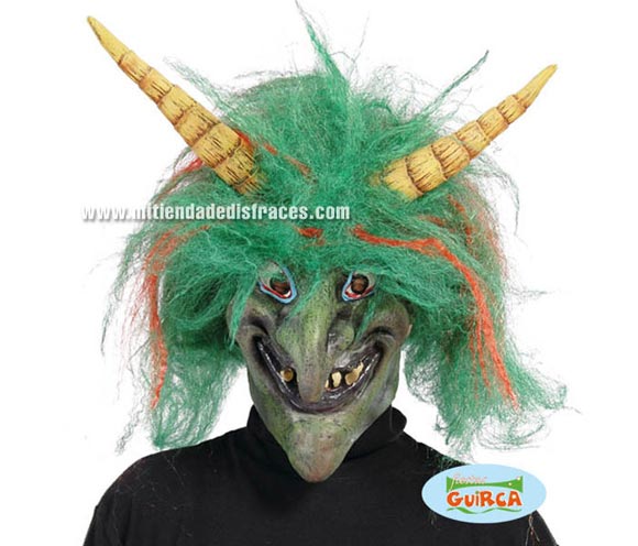 Careta de Bruja con pelo.