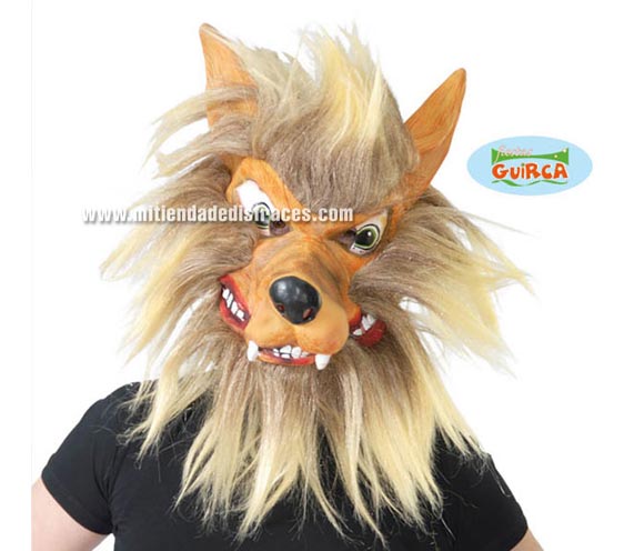 Careta Lobo con pelo.