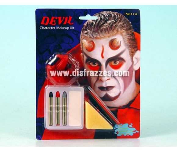 Maquillaje Demonio 21x27cm. para Halloween. Ideal como complemento de tu disfraz de Halloween para ir de Fiesta a Pub's, Discotecas, Casas particulares o Restaurantes y ayudar a crear un ambiente terrorífico y tenebroso en la Fiesta de Halloween.
¡¡Compra los complementos de tu disfraz para Halloween en nuestra tienda de disfraces, será divertido!!
