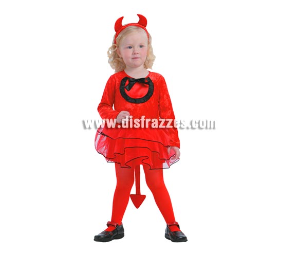 Disfraz de Demonio Bebé o Diablesa Bebé niña barato para Halloween. Talla de 1 a 2 años. Incluye vestido con tutú, rabo y diadema cuernos. Medias NO incluidas. Éste disfraz de Halloween es ideal para celebrar la Fiesta de la Noche de las Brujas en Pub's, Discotecas, Casas particulares,  Restaurantes o Colegios y ayudar a crear un ambiente terrorífico y tenebroso indispensable para la Noche de Halloween la cual se celebra la víspera de Todos los Santos.
¡¡Compra tu disfraz para Halloween en nuestra tienda de disfraces, será divertido!!

