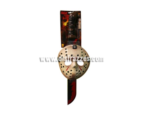 Set de máscara y machete Jason Viernes 13 para Halloween. Ideal como complemento de tu disfraz de Halloween para ir de Fiesta a Pubs, Discotecas, Casas particulares o Restaurantes y ayudar a crear un ambiente terrorífico y tenebroso en la Fiesta de Halloween.
¡¡Compra los complementos de tu disfraz para Halloween en nuestra tienda de disfraces, será divertido!!

