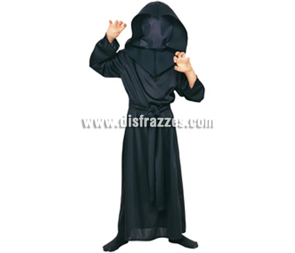 Disfraz de Hombre sin Rostro infantil para Halloween barato. Talla de 8 a 10 años. Incluye túnica, capucha especial y cinturón. Éste disfraz de Halloween es ideal para celebrar la Fiesta de la Noche de las Brujas en Pub's, Discotecas, Casas particulares,  Restaurantes o Colegios y ayudar a crear un ambiente terrorífico y tenebroso indispensable para la Noche de Halloween la cual se celebra la víspera de Todos los Santos.
¡¡Compra tu disfraz para Halloween en nuestra tienda de disfraces, será divertido!!

