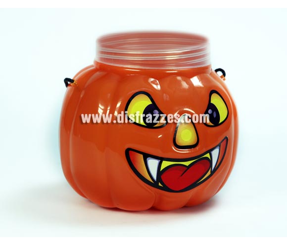 Calabaza de plástico con tapa a Rosca de 15 x 17cm. para Halloween. Ideal para decoración de Halloween y también como complemento de tu disfraz de Halloween para ir de Fiesta a Pub's, Discotecas, Casas particulares o Restaurantes y ayudar a crear un ambiente terrorífico y tenebroso en la Fiesta de Halloween.
¡¡Compra los complementos de tu disfraz para Halloween en nuestra tienda de disfraces, será divertido!!
