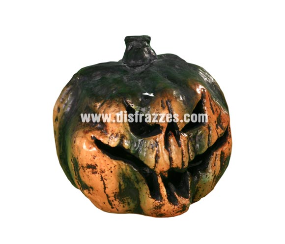 Calabaza Naranja/verde con Luz en Interior 24x22cm.