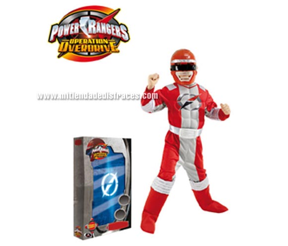 Disfraz de Power Ranger rojo musculoso. Disponible en varias tallas. Incluye disfraz y máscara. Disfraz con licencia ideal para pedir como regalo a Papa Noel o a los Reyes Magos.