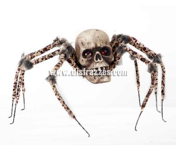 Araña Calavera Marrón de 45´5x10x38cm. para Halloween. Artículo muy apropiado para decoración de Halloween en Discotecas, Pubs, Restaurantes, Colegios y Casas particulares y así crear un ambiente terrorífico y tenebroso típico de la Fiesta de Halloween cada vez más seguida por todos.
¡¡Compra la decoración para Halloween en nuestra tienda de disfraces, será divertido!!
