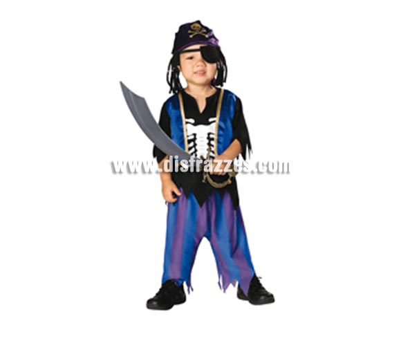 Disfraz de Skeleton Pirata bebé para Halloween. Talla de 1 a 2 años. Incluye camisa impresa con chaleco, pantalones, bandana y parche pirata. Éste disfraz de Halloween es ideal para celebrar la Fiesta de la Noche de las Brujas en Pubs, Discotecas, Casas particulares,  Restaurantes o Colegios y ayudar a crear un ambiente terrorífico y tenebroso indispensable para la Noche de Halloween la cual se celebra la víspera de Todos los Santos.
¡¡Compra tu disfraz para Halloween en nuestra tienda de disfraces, será divertido!!
