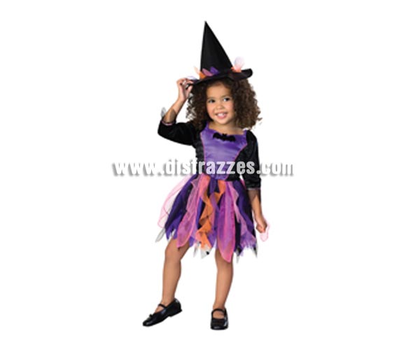 Disfraz de Brujita Vampiro bebé para Halloween. Talla de 1 a 2 años. Incluye vestido y sombrero. Éste disfraz de Halloween es ideal para celebrar la Fiesta de la Noche de las Brujas en Pubs, Discotecas, Casas particulares,  Restaurantes o Colegios y ayudar a crear un ambiente terrorífico y tenebroso indispensable para la Noche de Halloween la cual se celebra la víspera de Todos los Santos.
¡¡Compra tu disfraz para Halloween en nuestra tienda de disfraces, será divertido!!
