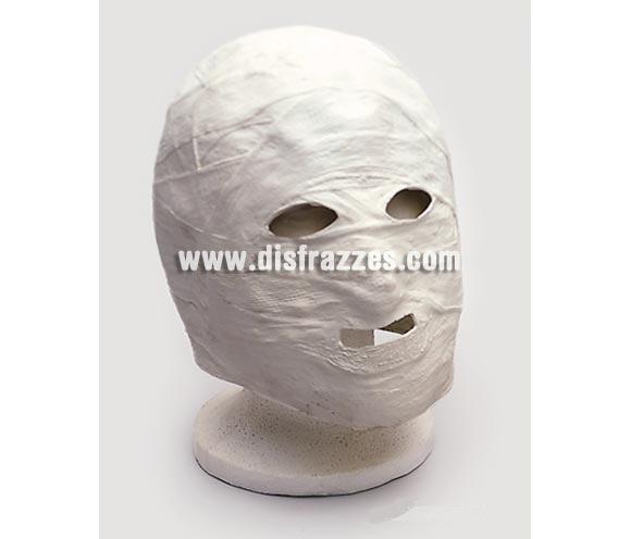 Cabeza enyesada de Látex. También sirve como careta de Momia. Da la apariencia de que la cabeza está escayolada.