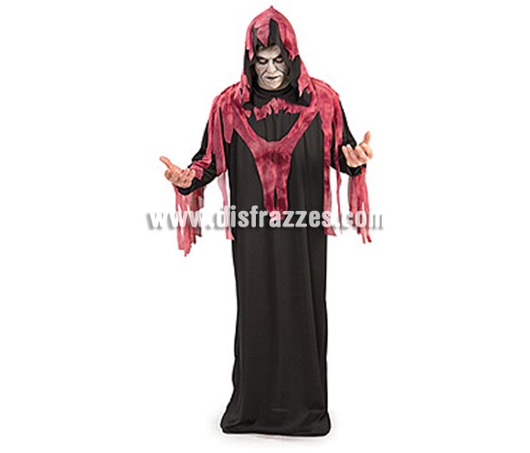 Disfraz de Fantasma del Infierno adulto para Halloween. Talla estándar de hombre. Incluye túnica negra con capucha y flecos rojos. Éste disfraz de Halloween es ideal para celebrar la Fiesta de la Noche de las Brujas cada vez más arraigada en nuestro País en Pub's, Discotecas, Casas particulares,  Restaurantes o Colegios y ayudar a crear un ambiente terrorífico y tenebroso indispensable para la Noche de Halloween la cual se celebra la víspera de Todos los Santos.
¡¡Compra tu disfraz para Halloween en nuestra tienda de disfraces, será divertido!!
