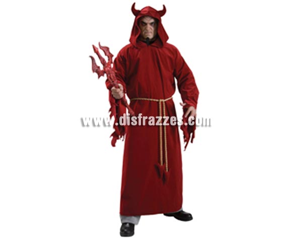 Disfraz de Lord Diablo o Demonio adulto para Halloween. Devil Lord. Talla estándar. Incluye túnica con capucha y cinturón de cuerda. Éste disfraz de Halloween es ideal para celebrar la Fiesta de la Noche de las Brujas en Pubs, Discotecas, Casas particulares,  Restaurantes o Colegios y ayudar a crear un ambiente terrorífico y tenebroso indispensable para la Noche de Halloween la cual se celebra la víspera de Todos los Santos.
¡¡Compra tu disfraz para Halloween en nuestra tienda de disfraces, será divertido!!
