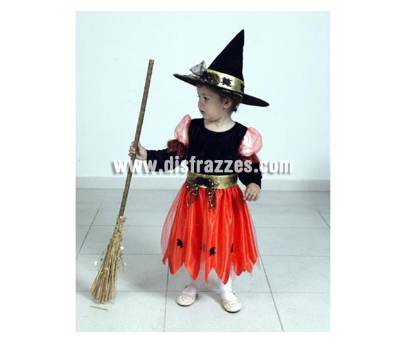 Disfraz de Brujita o Brujilla infantil barato para Halloween. Talla de 1 a 2 años. Incluye sombrero, cinturón y vestido. Escoba NO incluida, podrás verla en la sección de Complementos. Éste disfraz de Halloween es ideal para celebrar la Fiesta de la Noche de las Brujas en Pub's, Discotecas, Casas particulares,  Restaurantes o Colegios y ayudar a crear un ambiente terrorífico y tenebroso indispensable para la Noche de Halloween la cual se celebra la víspera de Todos los Santos.
¡¡Compra tu disfraz para Halloween en nuestra tienda de disfraces, será divertido!!

¡¡¡PRÓXIMA RECEPCIÓN DE ÉSTE ARTÍCULO A PARTIR DE SEPTIEMBRE DE 2010!!!
