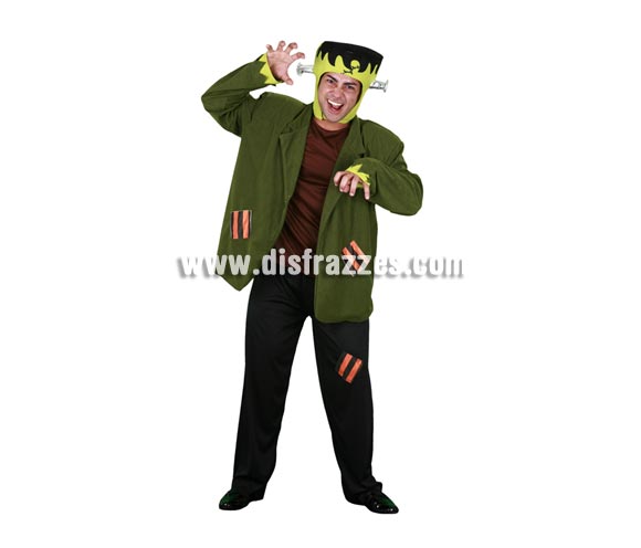 Disfraz de Monstruo Frankestein adulto para Halloween. Talla única 52/54. Incluye chaqueta con camisa, pantalón y sombrero. Éste disfraz de Halloween es ideal para celebrar la Fiesta de la Noche de las Brujas cada vez más arraigada en nuestro País en Pub's, Discotecas, Casas particulares,  Restaurantes o Colegios y ayudar a crear un ambiente terrorífico y tenebroso indispensable para la Noche de Halloween la cual se celebra la víspera de Todos los Santos.
¡¡Compra tu disfraz para Halloween en nuestra tienda de disfraces, será divertido!!
!
