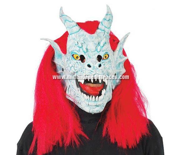Máscara de Dragón con pelo.