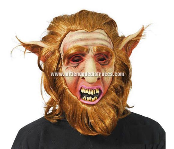 Máscara de trol con pelo.