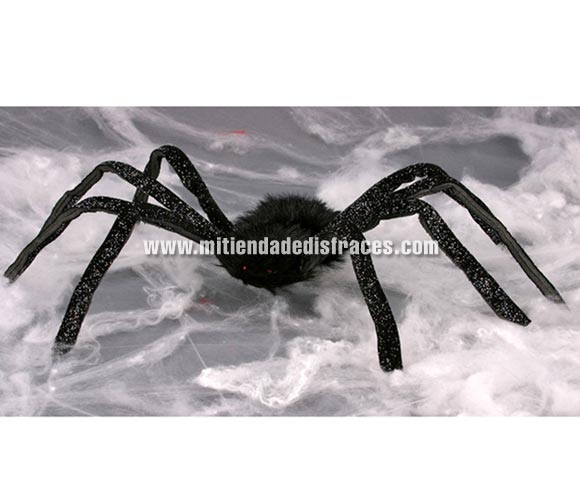 Araña negra con destellos 60 cm.