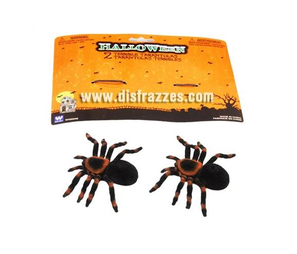 Cartón 2 arañas de 11 cm. para Halloween.