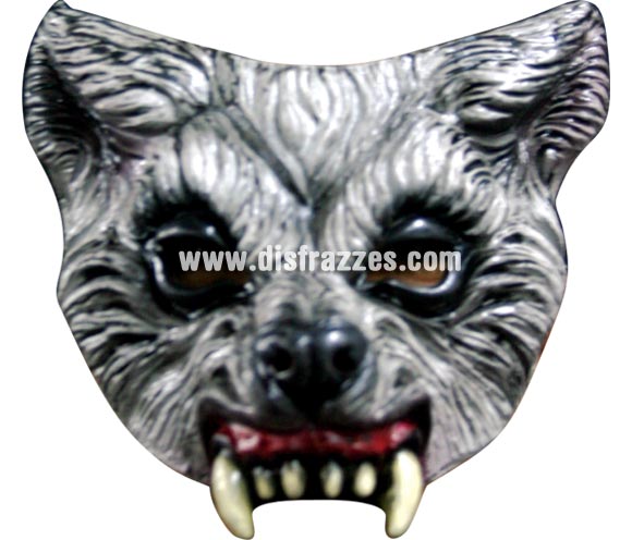 Máscara de Lobo de media cara para Halloween. Alta calidad. Fabricada en látex artesanalmente por una empresa que realiza efectos especiales para Hollywood. Máscara o Careta de Halloween ideal para ir de Fiesta la Noche de las Brujas a Pubs, Discotecas, Casas particulares o Restaurantes y ayudar a crear un ambiente terrorífico y tenebroso en la Fiesta de Halloween. ¡¡Compra tu careta o tu máscara para Halloween en nuestra tienda de disfraces, será divertido!!