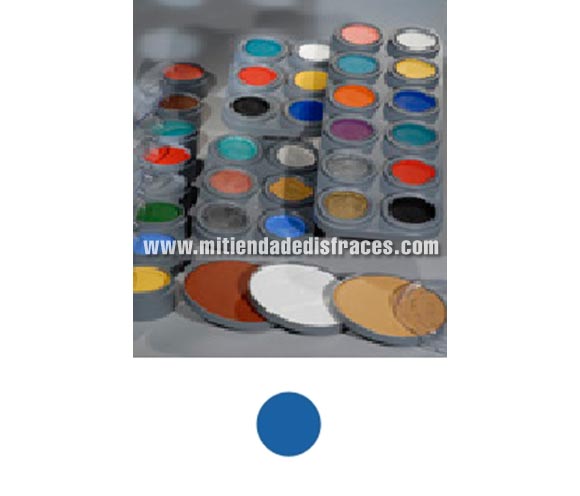Maquillaje al agua (water make-up 301), de 15 ml. Color azul.
-Fácil de usar, (como acuarelas). 
-Se quita con agua y jabón.
-Antialérgico.