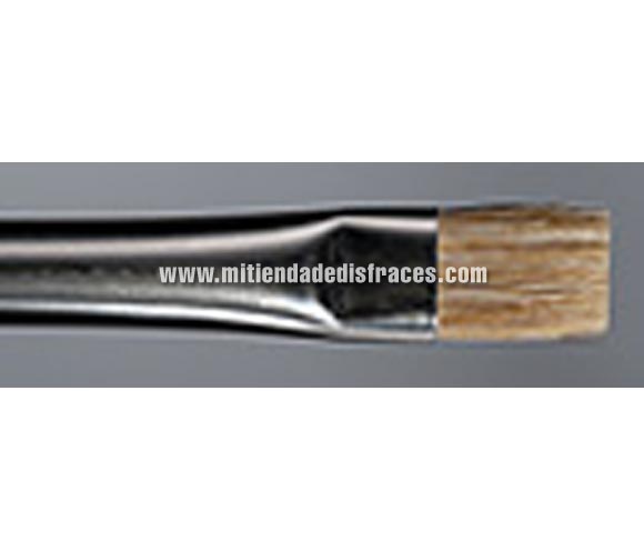 Pincel con pelo de buey, (runderpenseel), 8 mm.

Los pinceles de pelo de buey son apropiados para pintar la cara con el Water Make-up (maquillaje al agua). Los pinceles de pelo de buey son planos con la punta plana. Los pinceles tienen en un mango rojo y en el se indica el número que corresponde a la anchura en mm (milímetros). Los pelos de los pinceles R2 y R4 pueden cortarse en ángulo para poder hacer un trabajo más fino (por ejemplo para darle forma a las cejas, o para dar un efecto camuflaje).

Aplicación
El pelo de buey requiere más control, por lo tanto ejerza tensión con cuidado cuando trabaje con este tipo de pinceles.
Limpieza del producto
Los pinceles de pelo de buey se pueden limpiar con champú, jabón o agua. Después de lavar, moldee con la mano los pelos mojados en la forma correcta y deje el pincel encima de una toalla seca.

No deje el pincel en forma vertical mientras se está secando, porque el agua restante la va a absorber el mango del pincel. Tampoco deje los pinceles remojados en agua por periodos largos de tiempo, porque se dañan los pelos del pincel. 