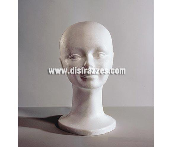 Cabeza de corcho para pelucas y caretas.