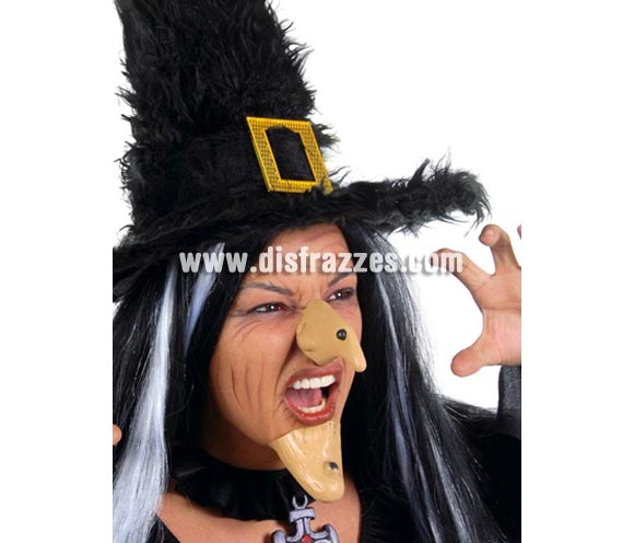 Conjunto de nariz y barbilla de Bruja para Halloween.