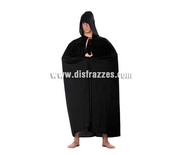Capa con capucha de punto de color negra para Halloween. Capa de Vampiro o de Muerte de Halloween en talla única de adultos. Ideal como complemento de tu disfraz de Halloween para ir de Fiesta a Pub's, Discotecas, Casas particulares o Restaurantes y ayudar a crear un ambiente terrorífico y tenebroso en la Fiesta de Halloween.
¡¡Compra los complementos de tu disfraz para Halloween en nuestra tienda de disfraces, será divertido!!